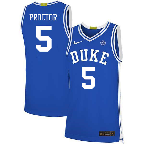 Duke Blue Devils #5 Tyrese Proctor 2022-23 College Stitched Basketball Jerseys Sale-Blue